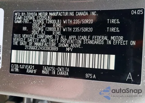 2025 Lexus Nx 350 Premium z USA, uszkodzony, nr VIN 2T2GGCEZ4SC083889